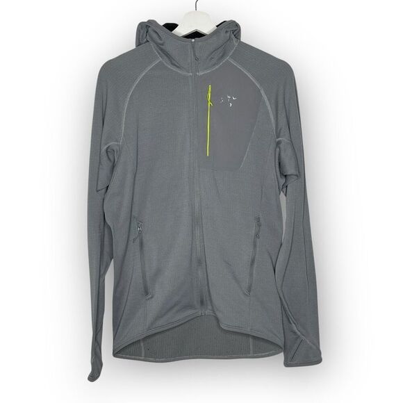 Arc'teryx Delta MX Full Zip Hoodie Gray Polartec Gorpcore Performance Mens Small - Picture 1 of 11